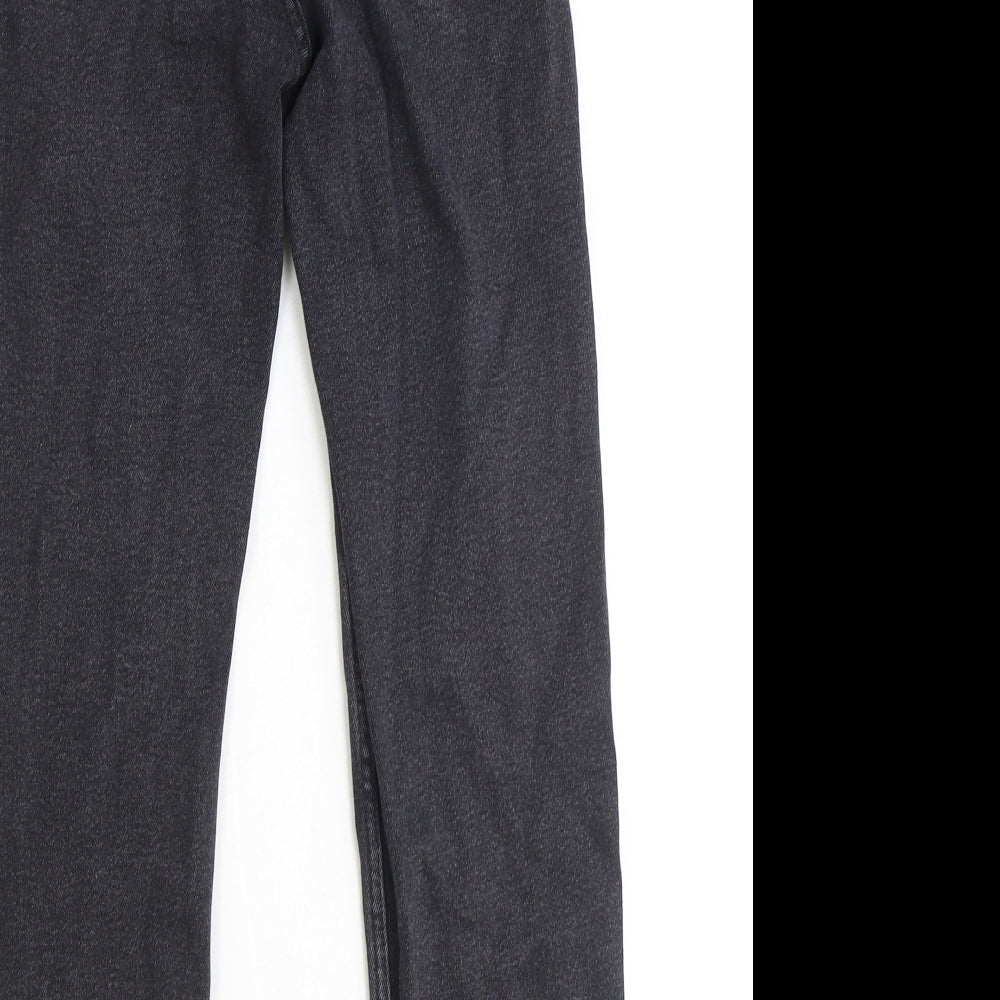 Astradivarius Womens Black Cotton Straight Jeans Size 6 Regular Zip
