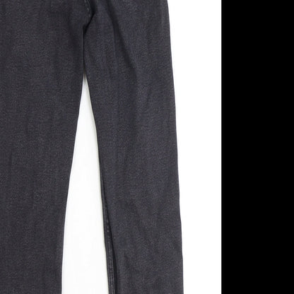 Astradivarius Womens Black Cotton Straight Jeans Size 6 Regular Zip