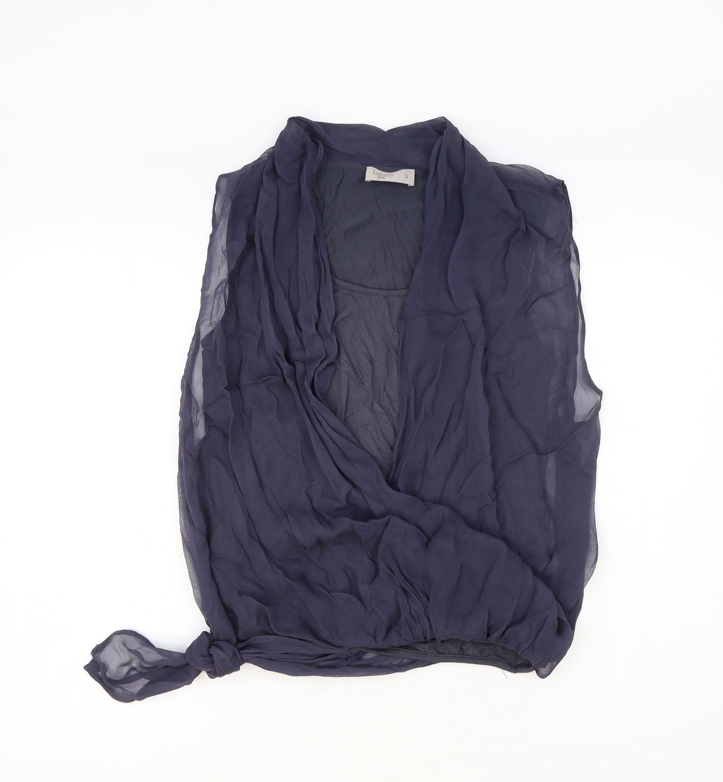 Womens UK Size S Label Lab Blue Basic Blouse
