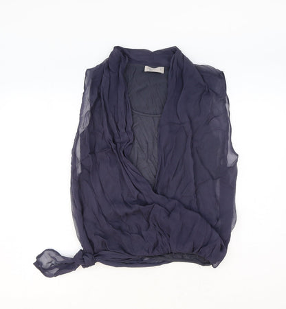 Womens UK Size S Label Lab Blue Basic Blouse