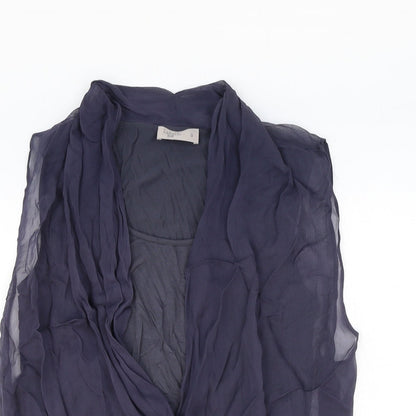 Womens UK Size S Label Lab Blue Basic Blouse