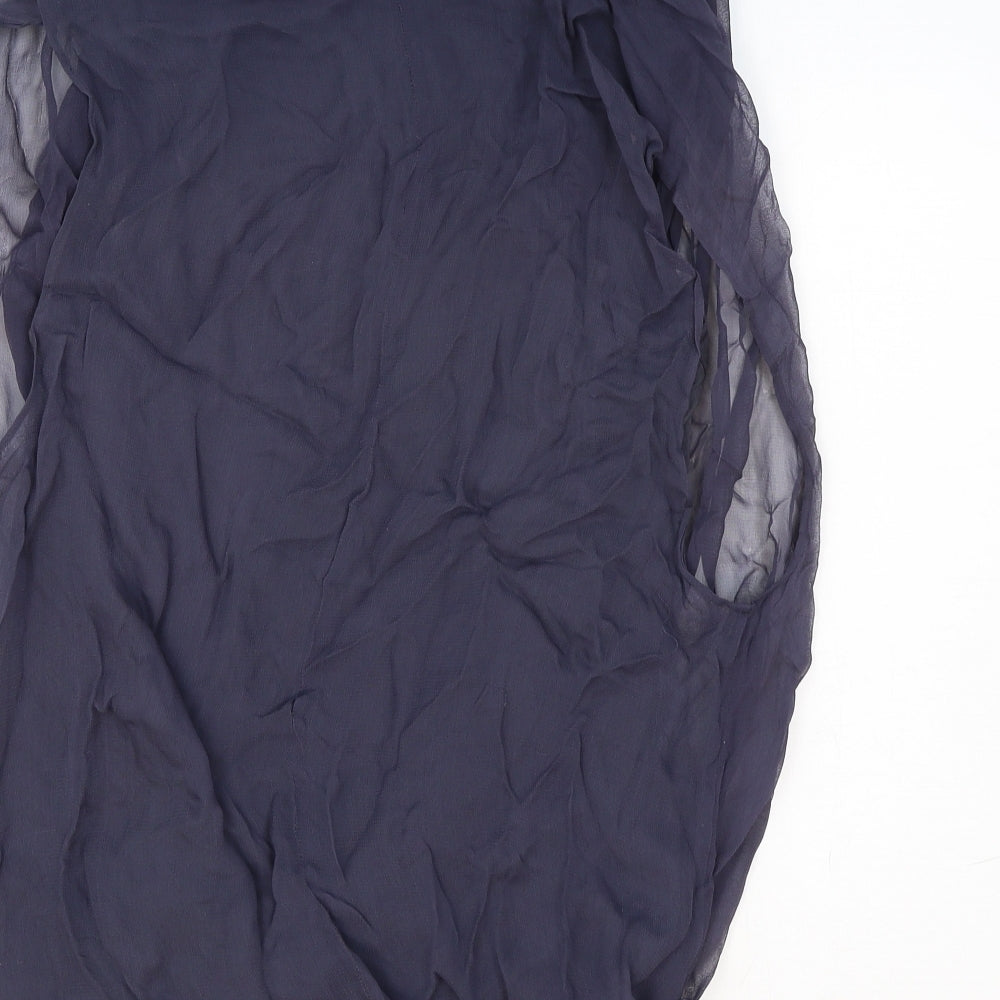 Womens UK Size S Label Lab Blue Basic Blouse
