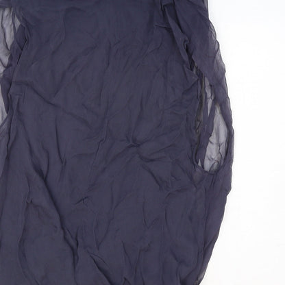 Womens UK Size S Label Lab Blue Basic Blouse
