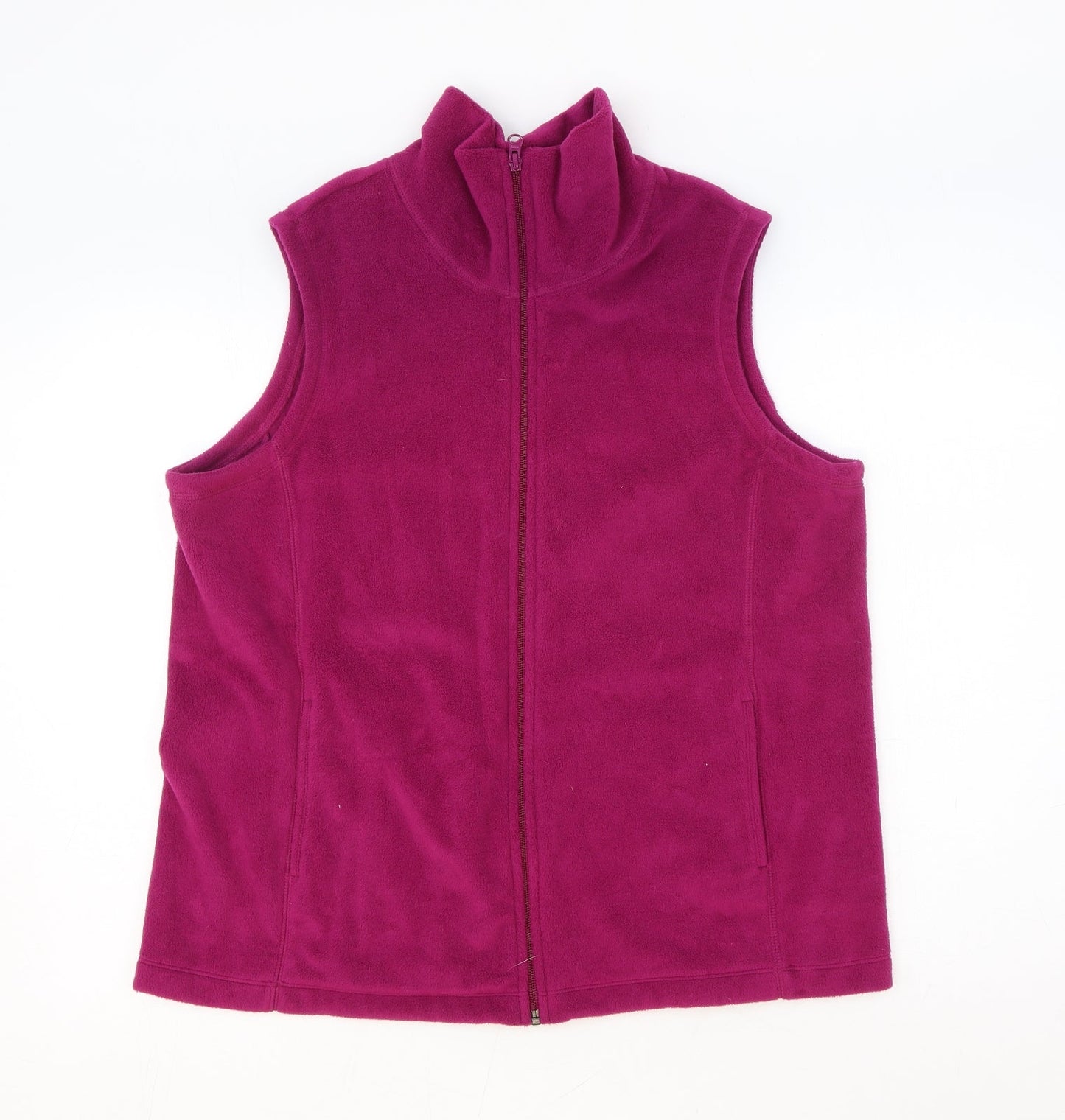 Womens UK Size M Lands' End Pink Full Zip Sweatshirt