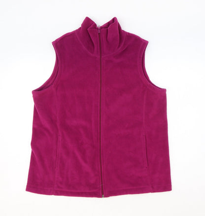 Womens UK Size M Lands' End Pink Full Zip Sweatshirt