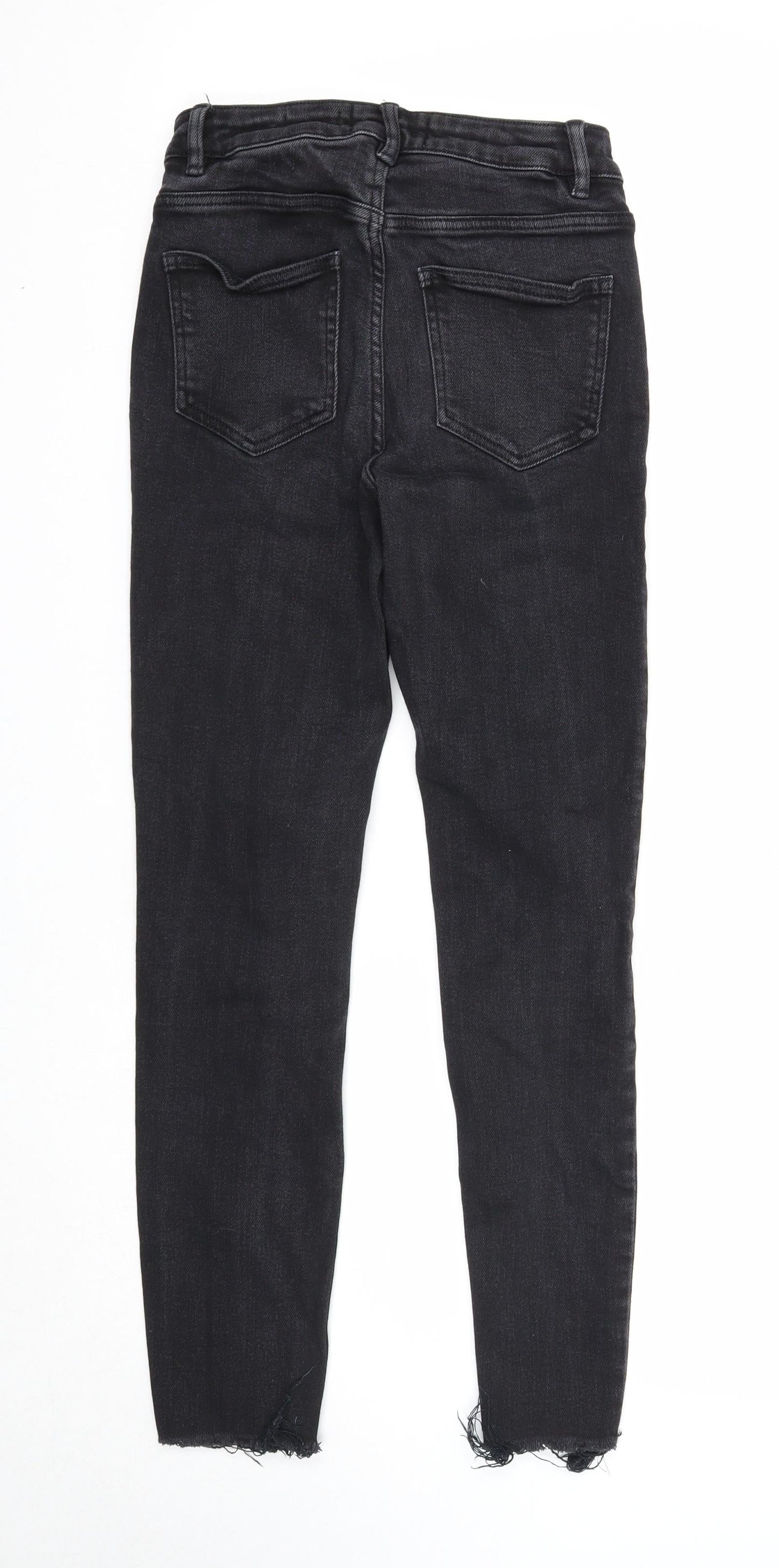 New Look Womens Black Cotton Skinny Jeans Size 10 Extra-Slim Zip