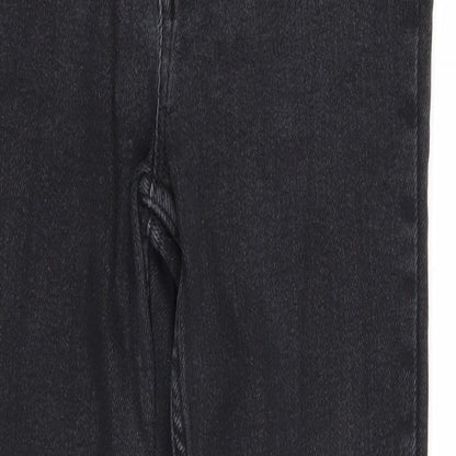 New Look Womens Black Cotton Skinny Jeans Size 10 Extra-Slim Zip
