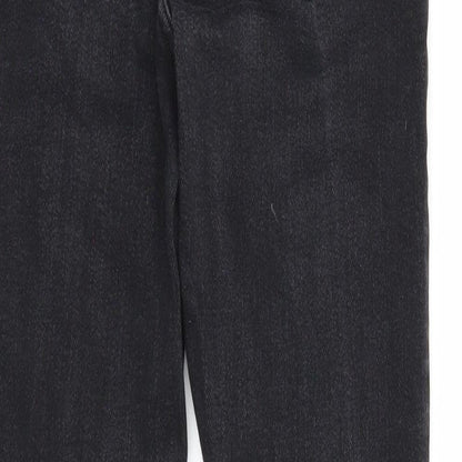 New Look Womens Black Cotton Skinny Jeans Size 10 Extra-Slim Zip