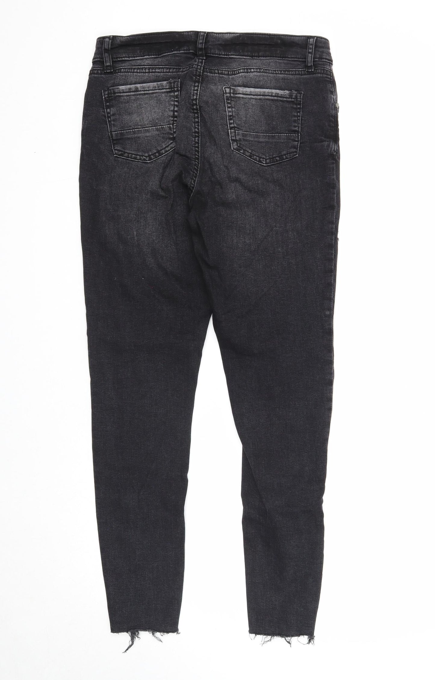 Denim & Co. Womens Black Cotton Skinny Jeans Size 10 Regular Zip