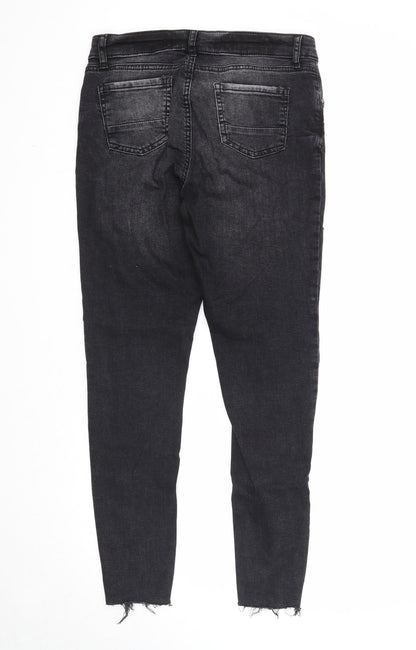 Denim & Co. Womens Black Cotton Skinny Jeans Size 10 Regular Zip