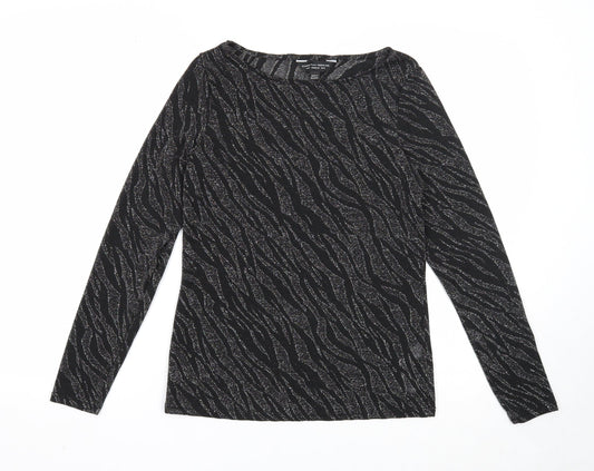 Womens UK Size 10 Dorothy Perkins Black Basic Blouse