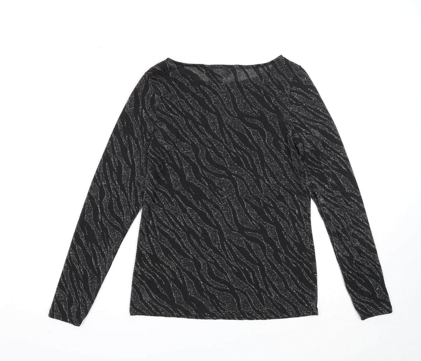 Womens UK Size 10 Dorothy Perkins Black Basic Blouse