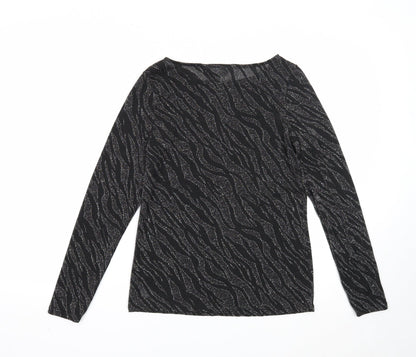 Womens UK Size 10 Dorothy Perkins Black Basic Blouse