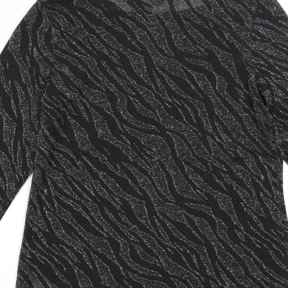 Womens UK Size 10 Dorothy Perkins Black Basic Blouse