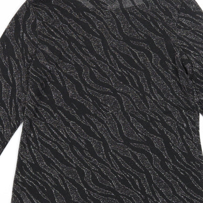 Womens UK Size 10 Dorothy Perkins Black Basic Blouse