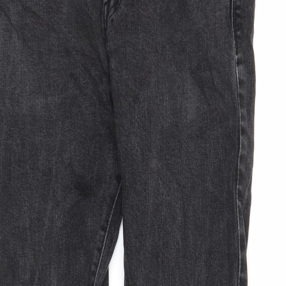 Mens UK Size 30 in Preworn Slim Fit Straight Black Jeans