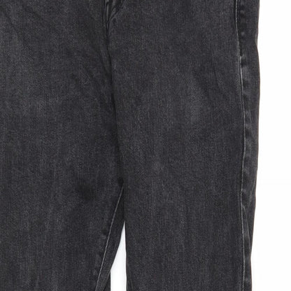 Mens UK Size 30 in Preworn Slim Fit Straight Black Jeans
