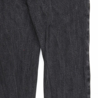 Mens UK Size 30 in Preworn Slim Fit Straight Black Jeans