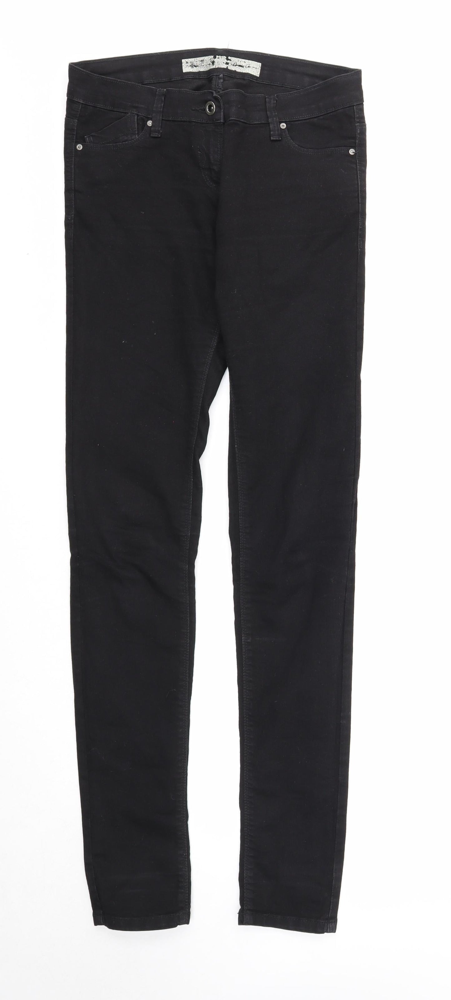 Denim & Co. Womens Black Cotton Skinny Jeans Size 10 Regular Zip