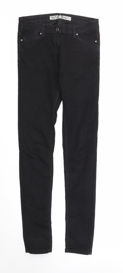 Denim & Co. Womens Black Cotton Skinny Jeans Size 10 Regular Zip