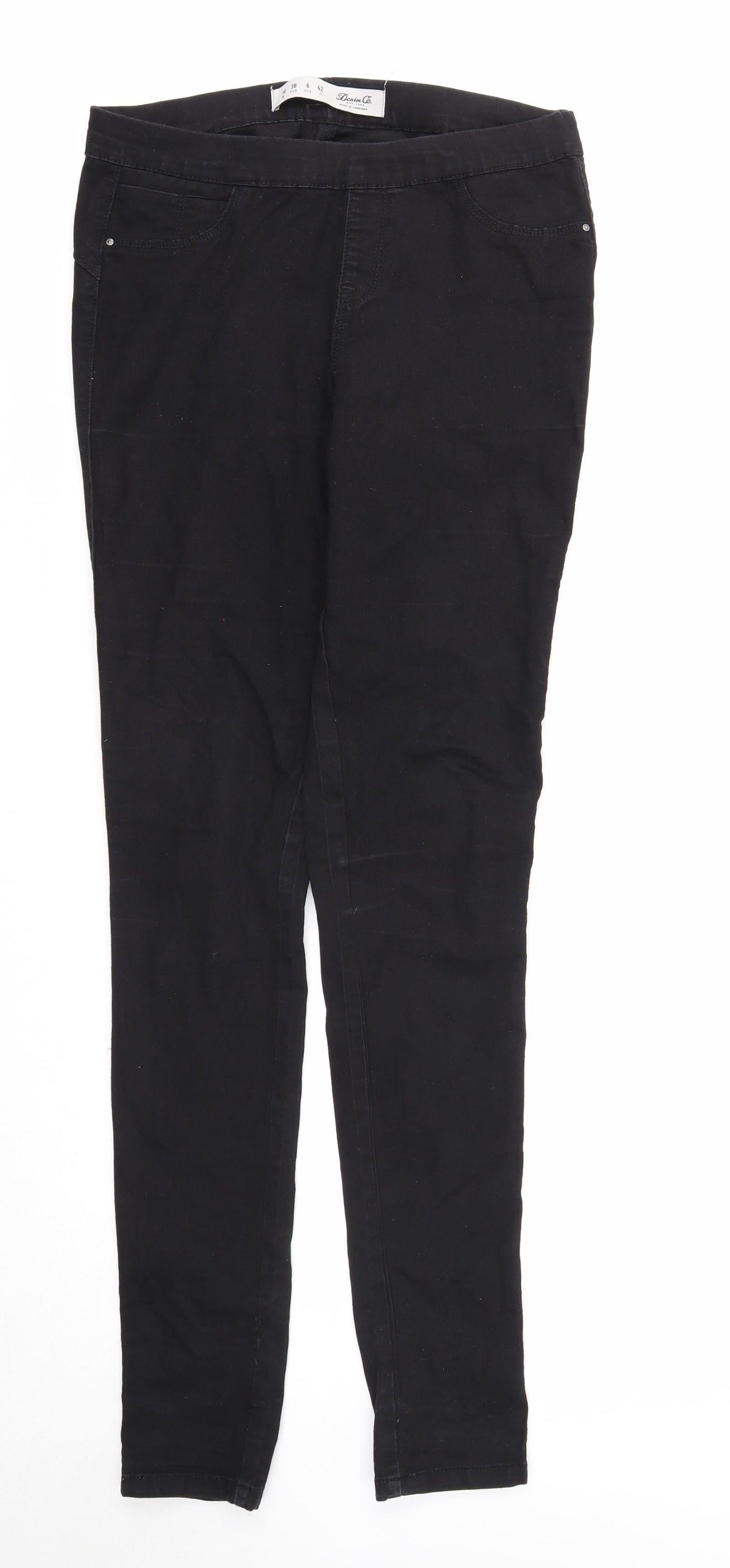 Denim & Co. Womens Black Cotton Jegging Jeans Size 10 Regular