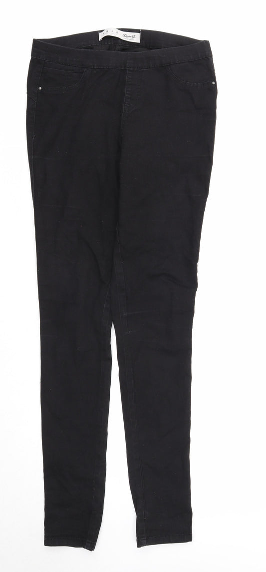 Denim & Co. Womens Black Cotton Jegging Jeans Size 10 Regular