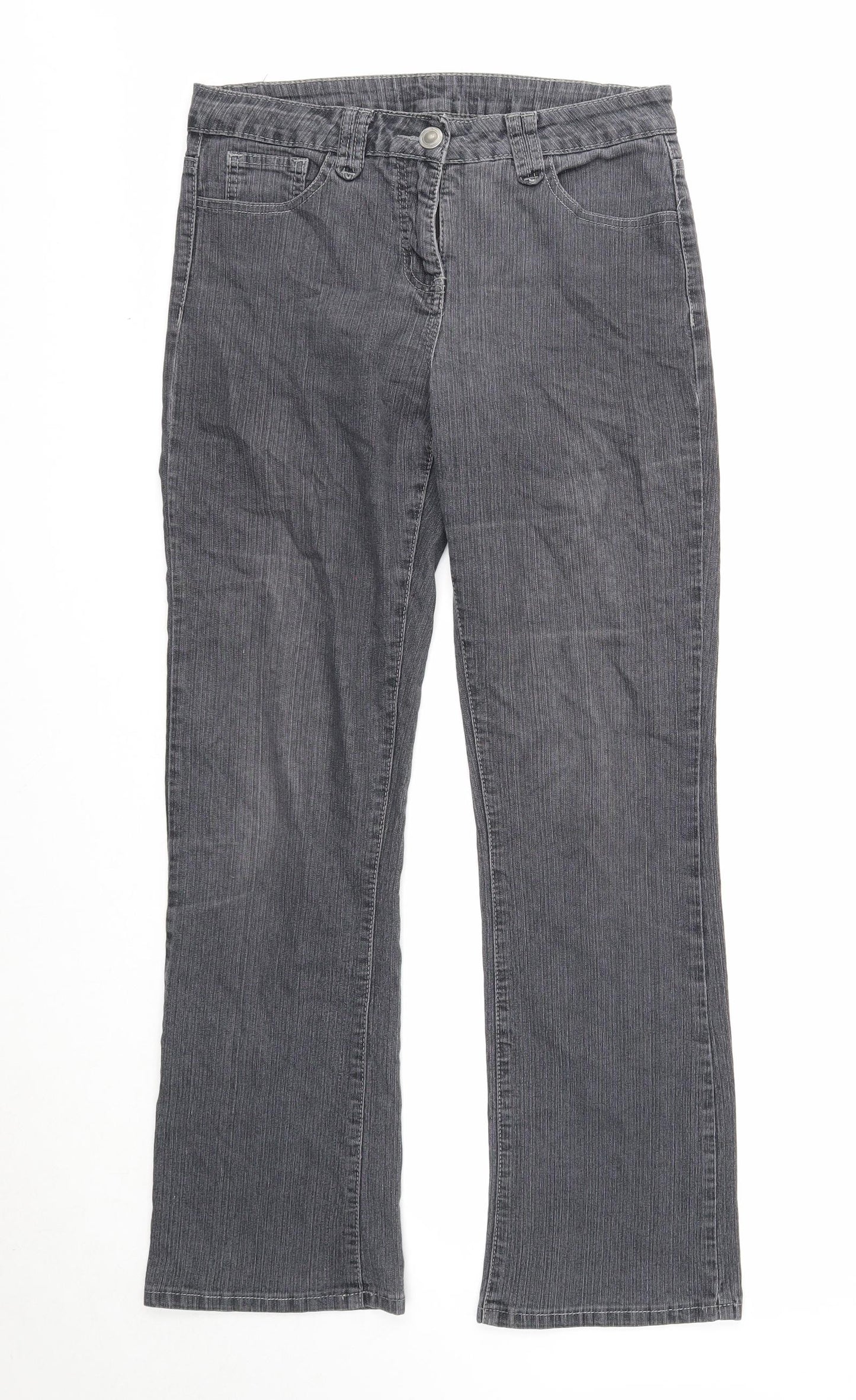 Millers Womens Black Cotton Straight Jeans Size 10 Regular Zip