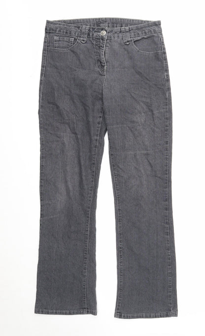 Millers Womens Black Cotton Straight Jeans Size 10 Regular Zip