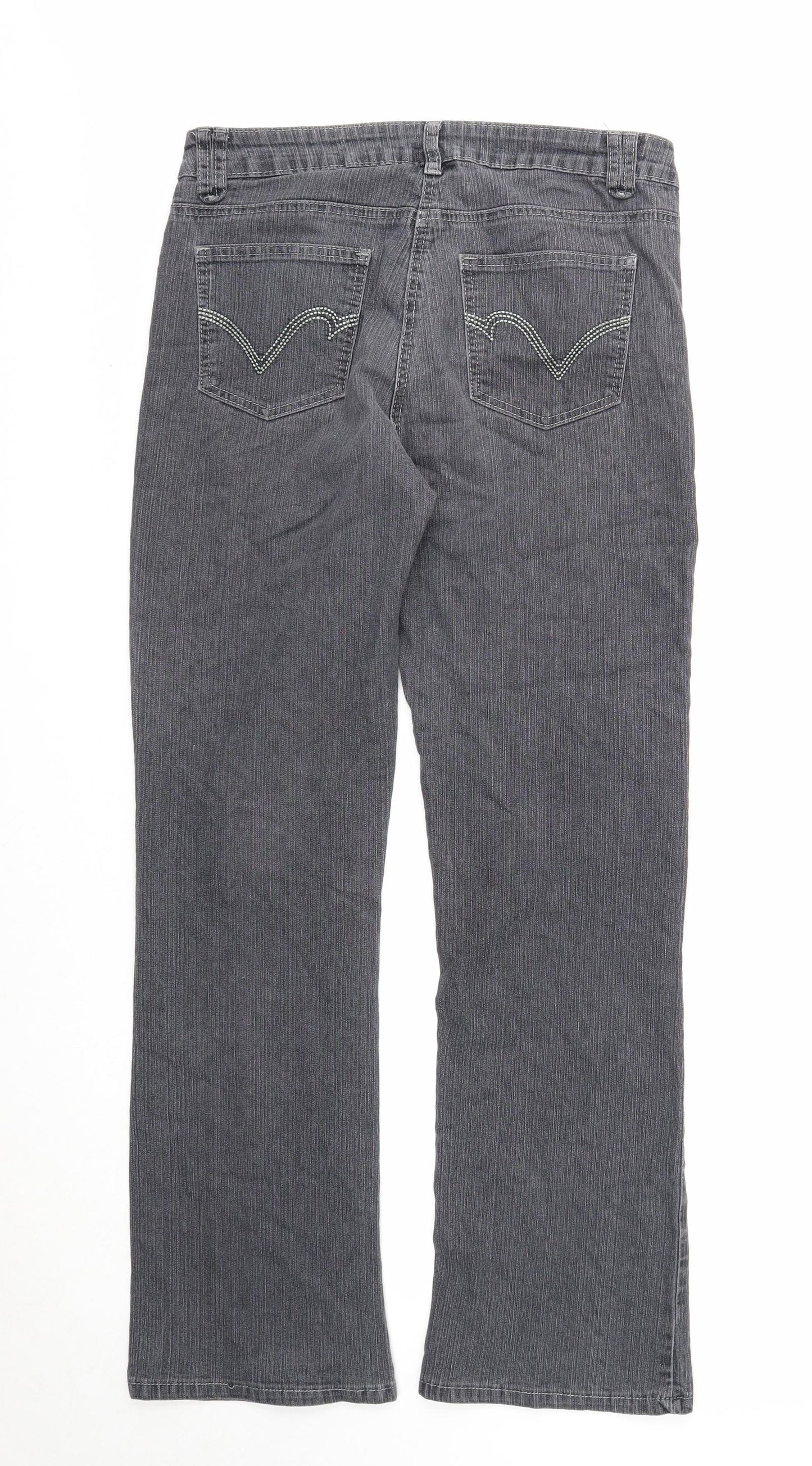 Millers Womens Black Cotton Straight Jeans Size 10 Regular Zip
