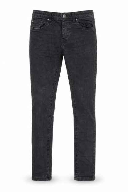 Brave Soul Mens Black Cotton Skinny Jeans Size 30 in L32 in Regular Zip