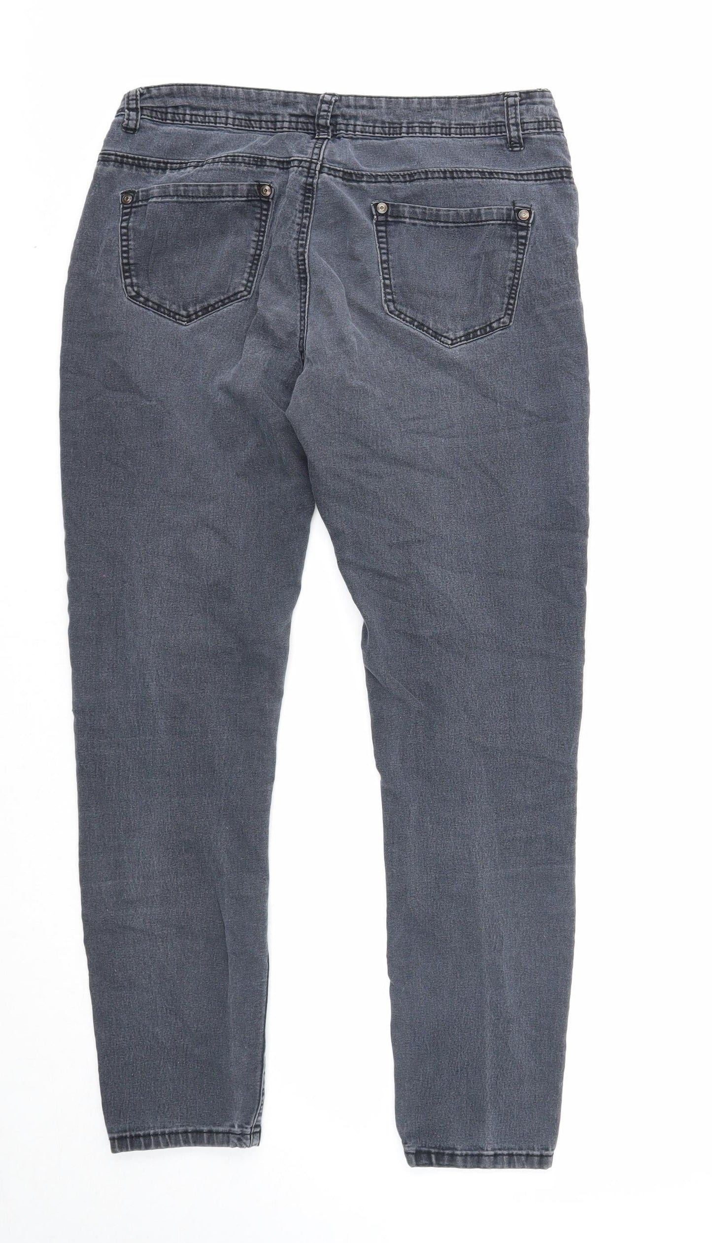 Originals Womens Black Cotton Skinny Jeans Size 12 Regular Zip