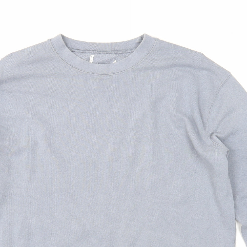 Topman Mens Grey Cotton Pullover Sweatshirt Size S