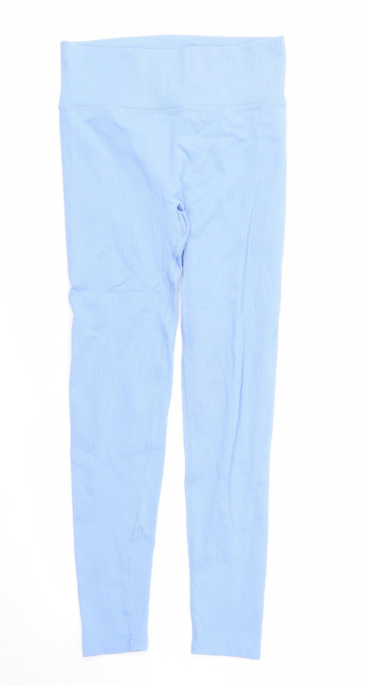 Mango Womens Blue Polyester Compression Leggings Size S Regular Pullover