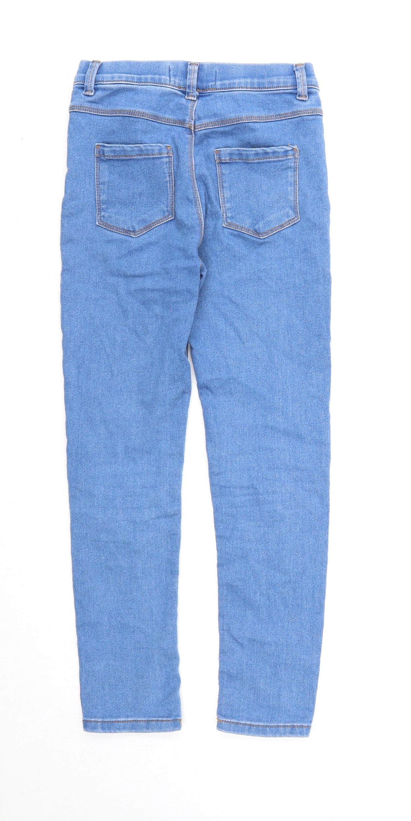 Denim & Co. Girls Blue Cotton Jegging Jeans Size 10-11 Years Regular