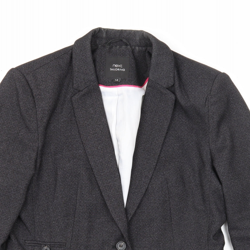 NEXT Womens Grey Polyester Jacket Suit Jacket Size 14