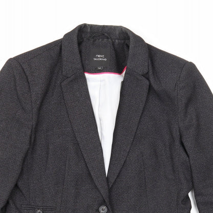 NEXT Womens Grey Polyester Jacket Suit Jacket Size 14