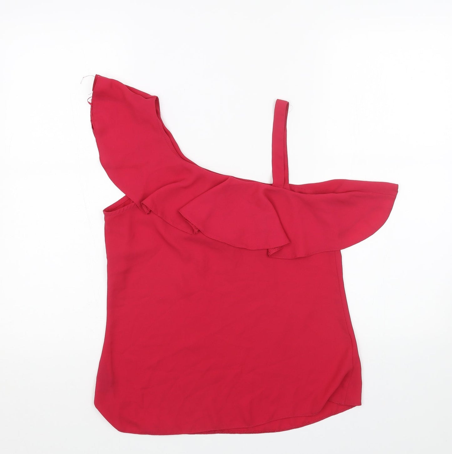 Womens UK Size 8 Papaya Pink Basic Tank