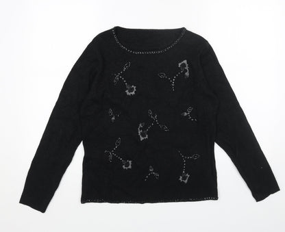 Womens UK Size 12 Marks and Spencer Black Pullover Jumper