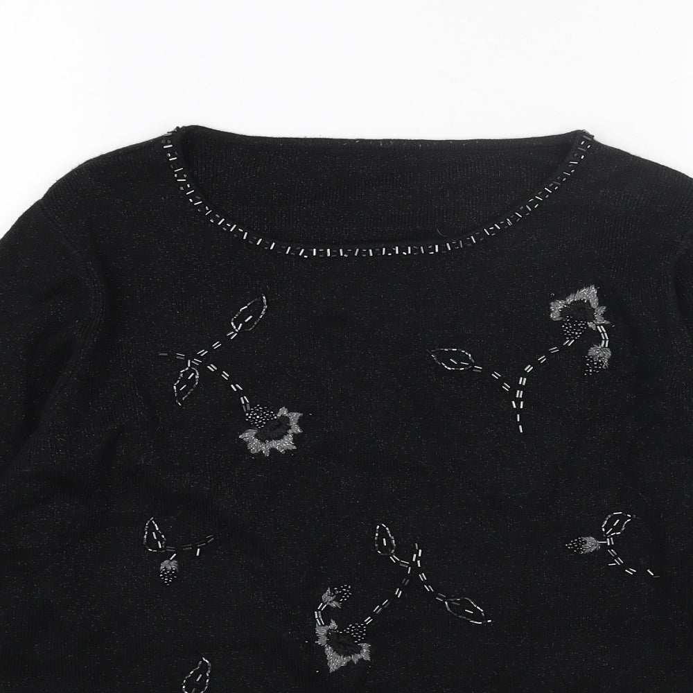 Womens UK Size 12 Marks and Spencer Black Pullover Jumper