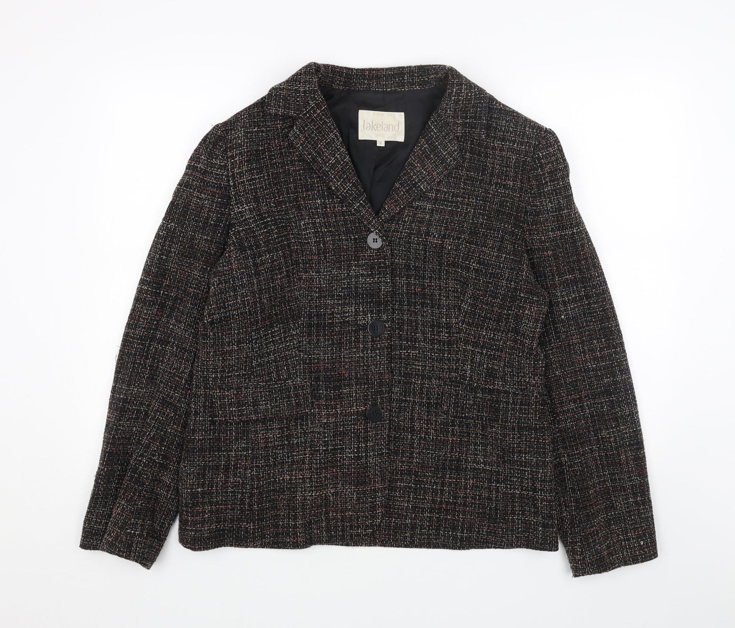 Lakeland Womens Grey Jacket Blazer Size 16 Button