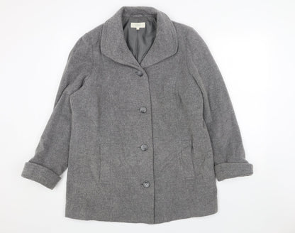 Womens UK Size 14 Marks and Spencer Grey Pea Coat