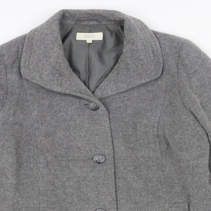 Womens UK Size 14 Marks and Spencer Grey Pea Coat