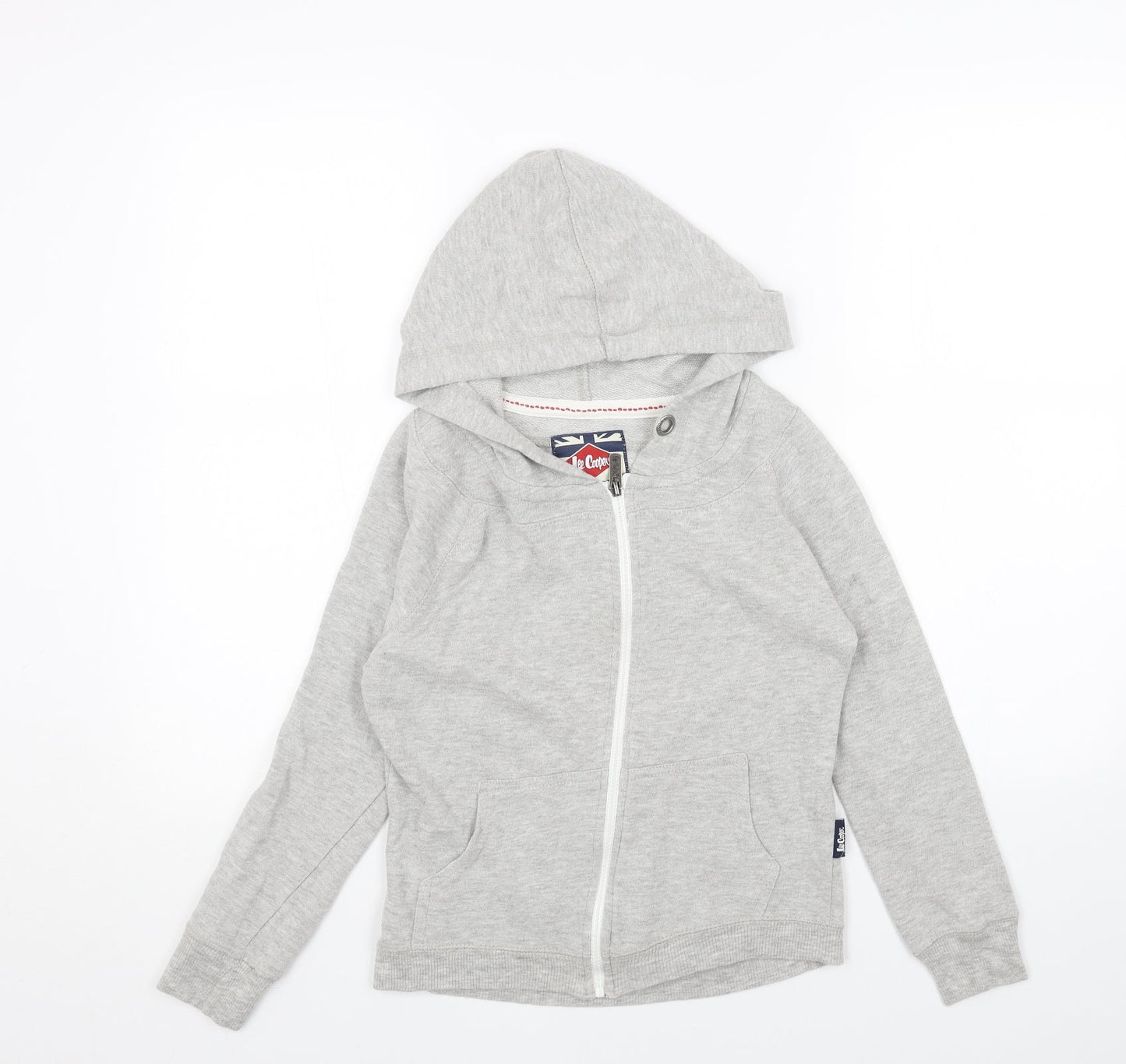 Womens UK Size 8 Lee Cooper Grey Full Zip Hoodie