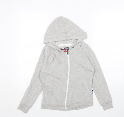 Womens UK Size 8 Lee Cooper Grey Full Zip Hoodie