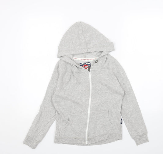 Womens UK Size 8 Lee Cooper Grey Full Zip Hoodie