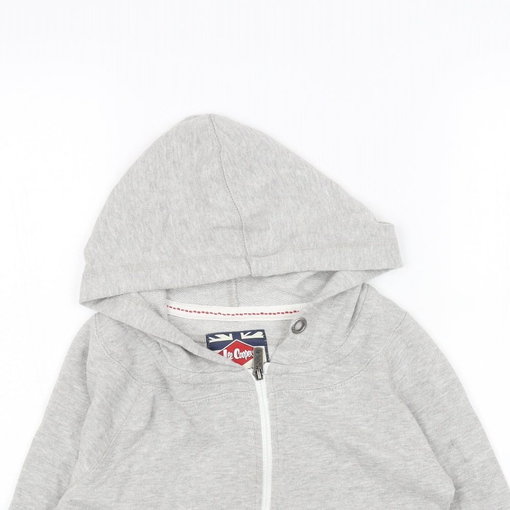 Womens UK Size 8 Lee Cooper Grey Full Zip Hoodie