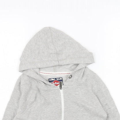 Womens UK Size 8 Lee Cooper Grey Full Zip Hoodie
