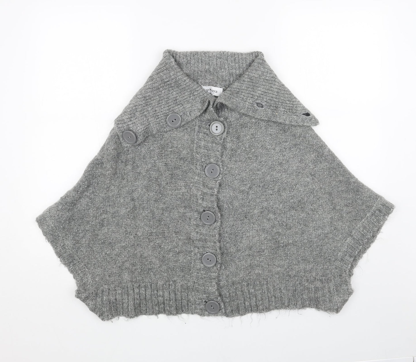 Womens UK Size 16 Papaya Grey Cardigan Jumper