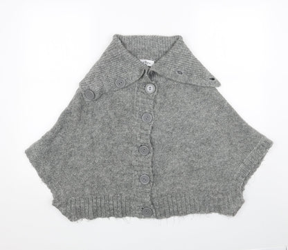 Womens UK Size 16 Papaya Grey Cardigan Jumper