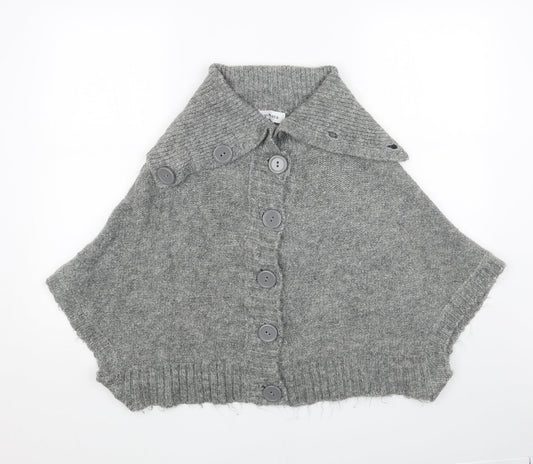 Womens UK Size 16 Papaya Grey Cardigan Jumper